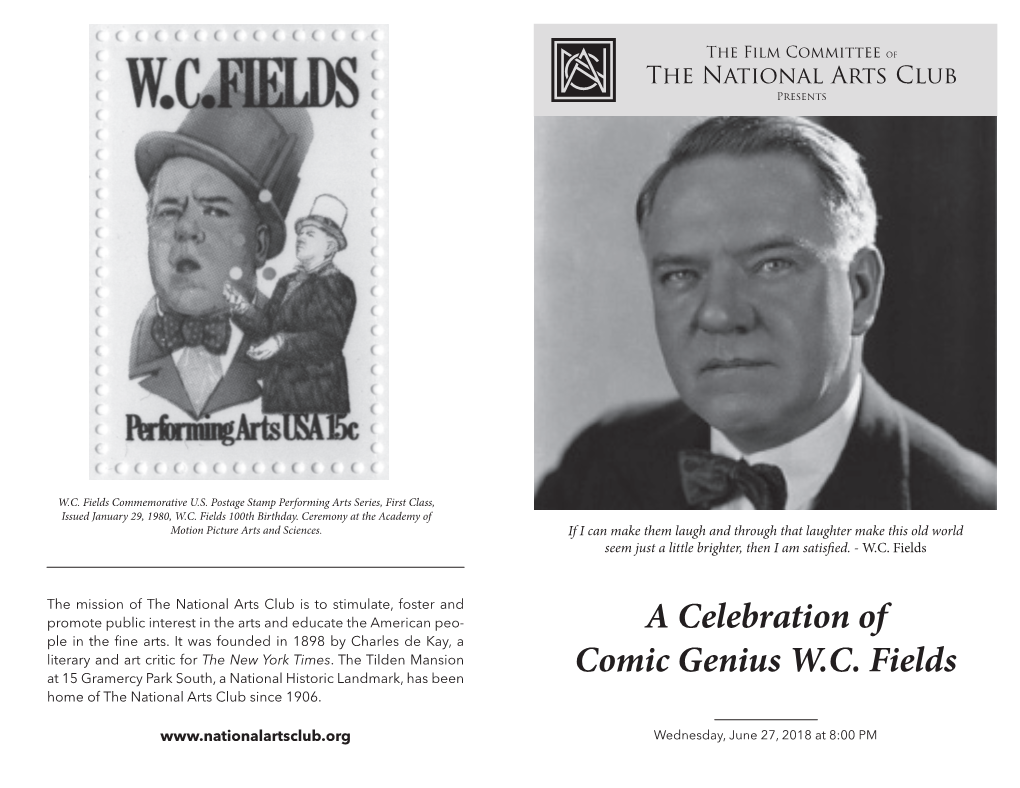 A Celebration of Comic Genius W.C. Fields