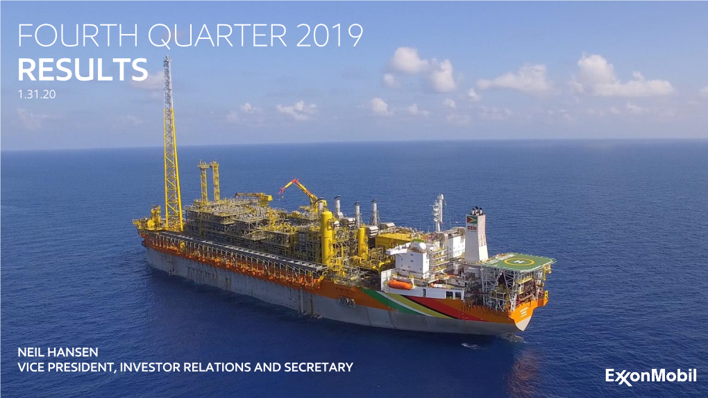 Fourth Quarter 2019 Results 1.31.20