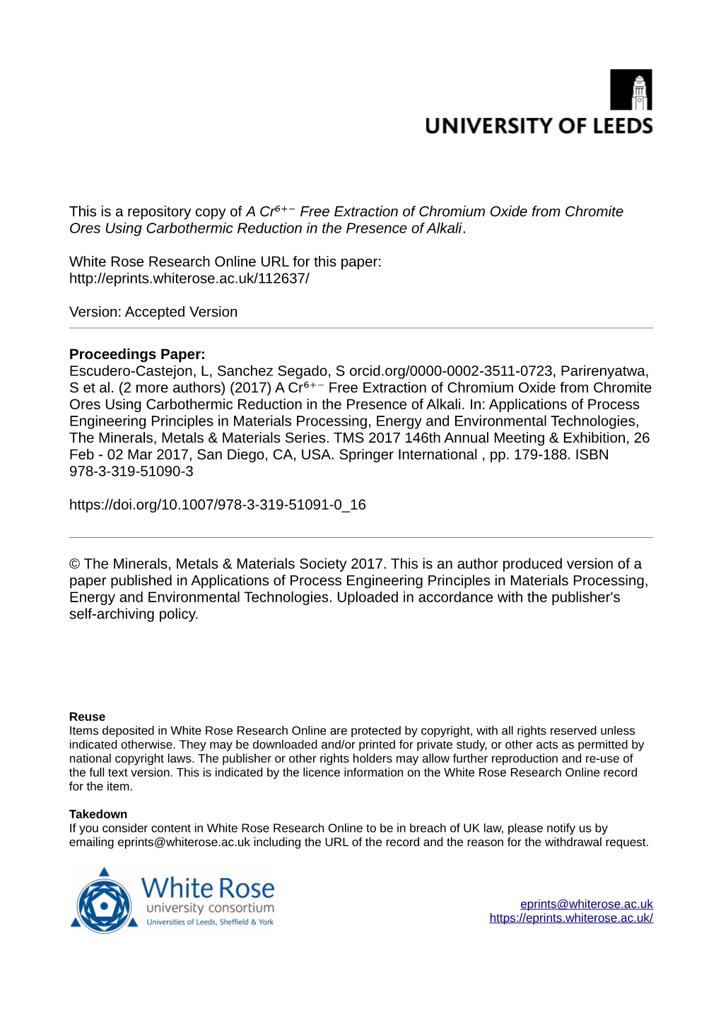 A Cr⁶⁺⁻ Free Extraction of Chromium Oxide from Chromite Ores Using Carbothermic Reduction in the Presence of Alkali