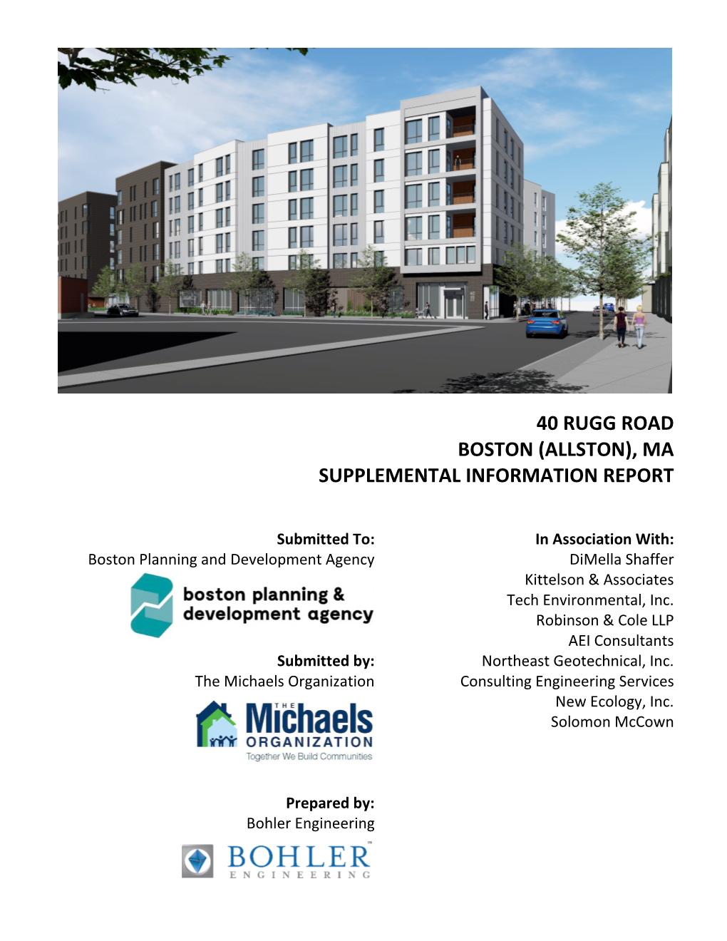 40 Rugg Road Boston (Allston), Ma Supplemental Information Report