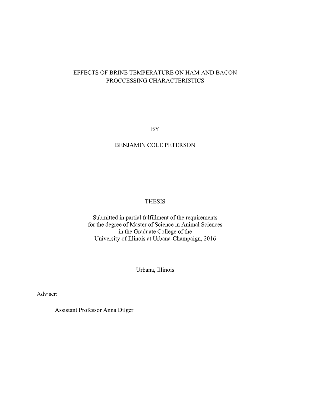 Effects of Brine Temperature on Ham and Bacon Proccessing Characteristics