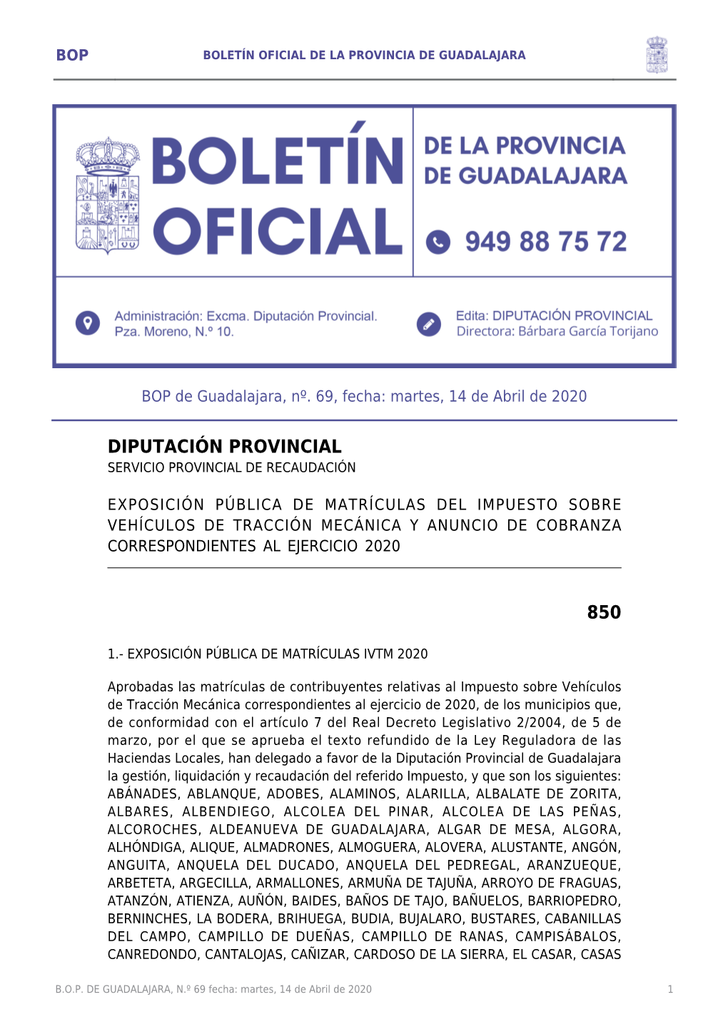 Diputación Provincial Servicio Provincial De Recaudación