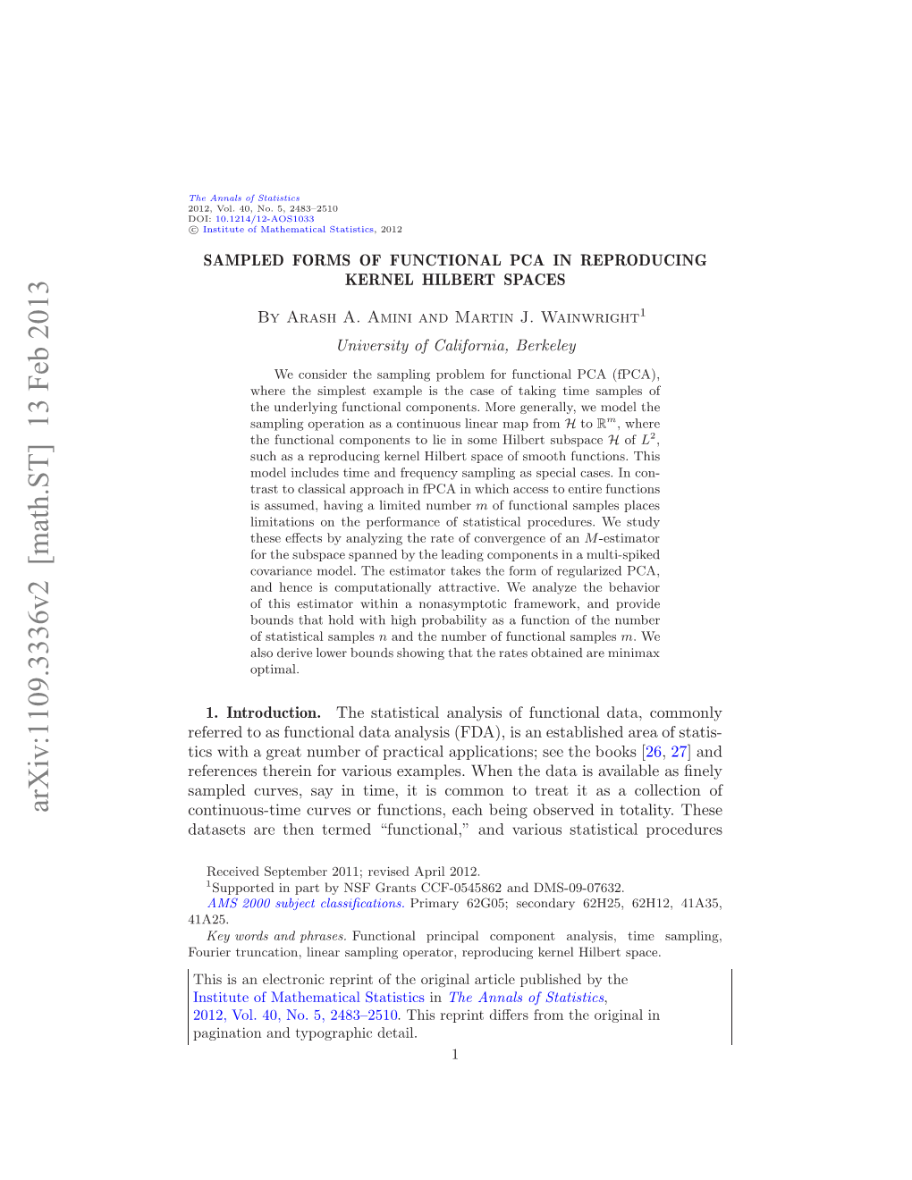 Sampled Forms of Functional PCA in Reproducing Kernel Hilbert Spaces.” DOI:10.1214/ 12-AOS1033SUPP