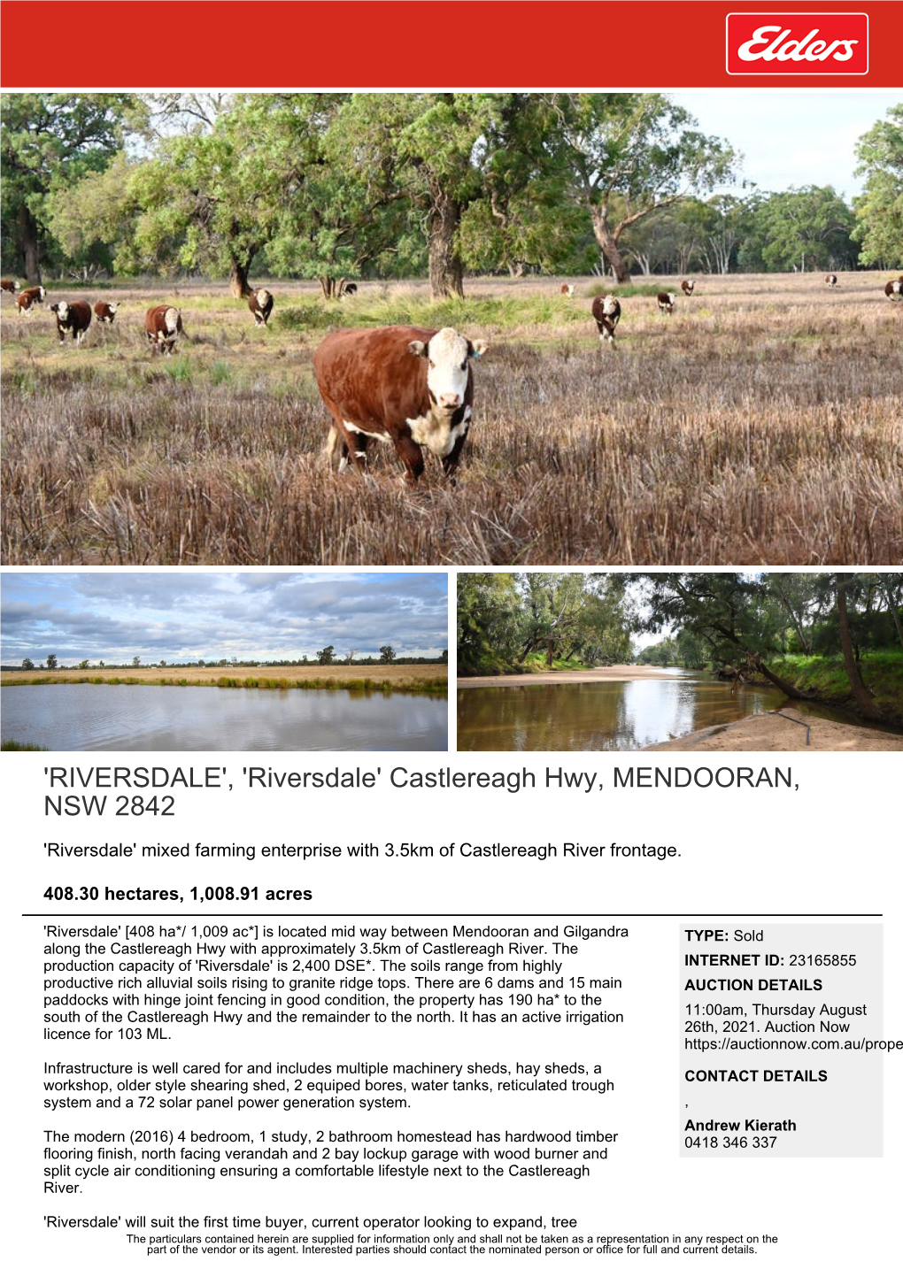 'RIVERSDALE', 'Riversdale' Castlereagh Hwy, MENDOORAN, NSW 2842