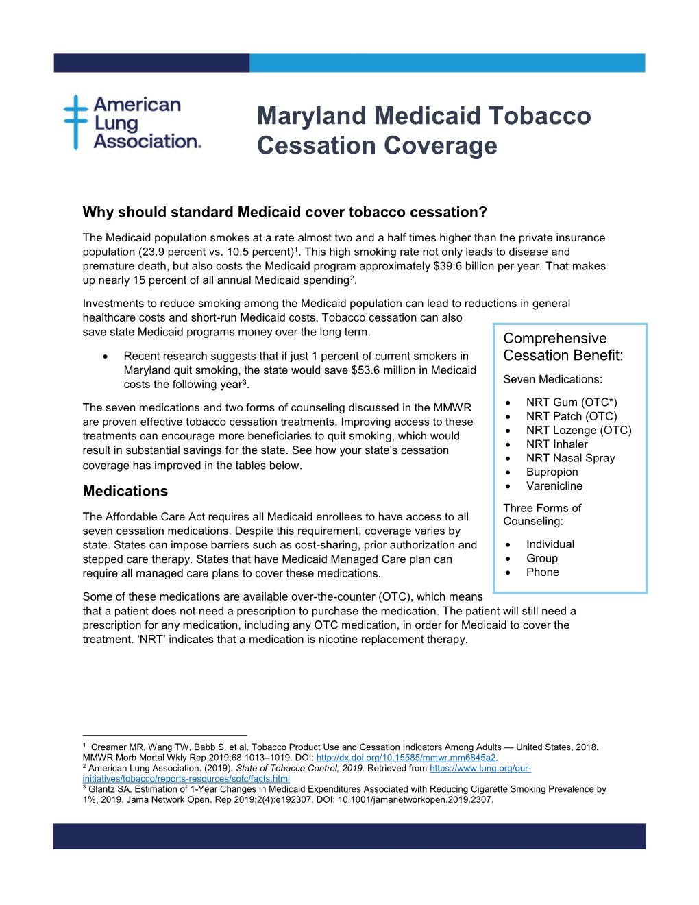 Maryland Medicaid Tobacco Cessation Coverage