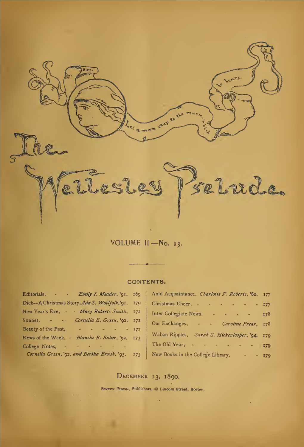 The Wellesley Prelude