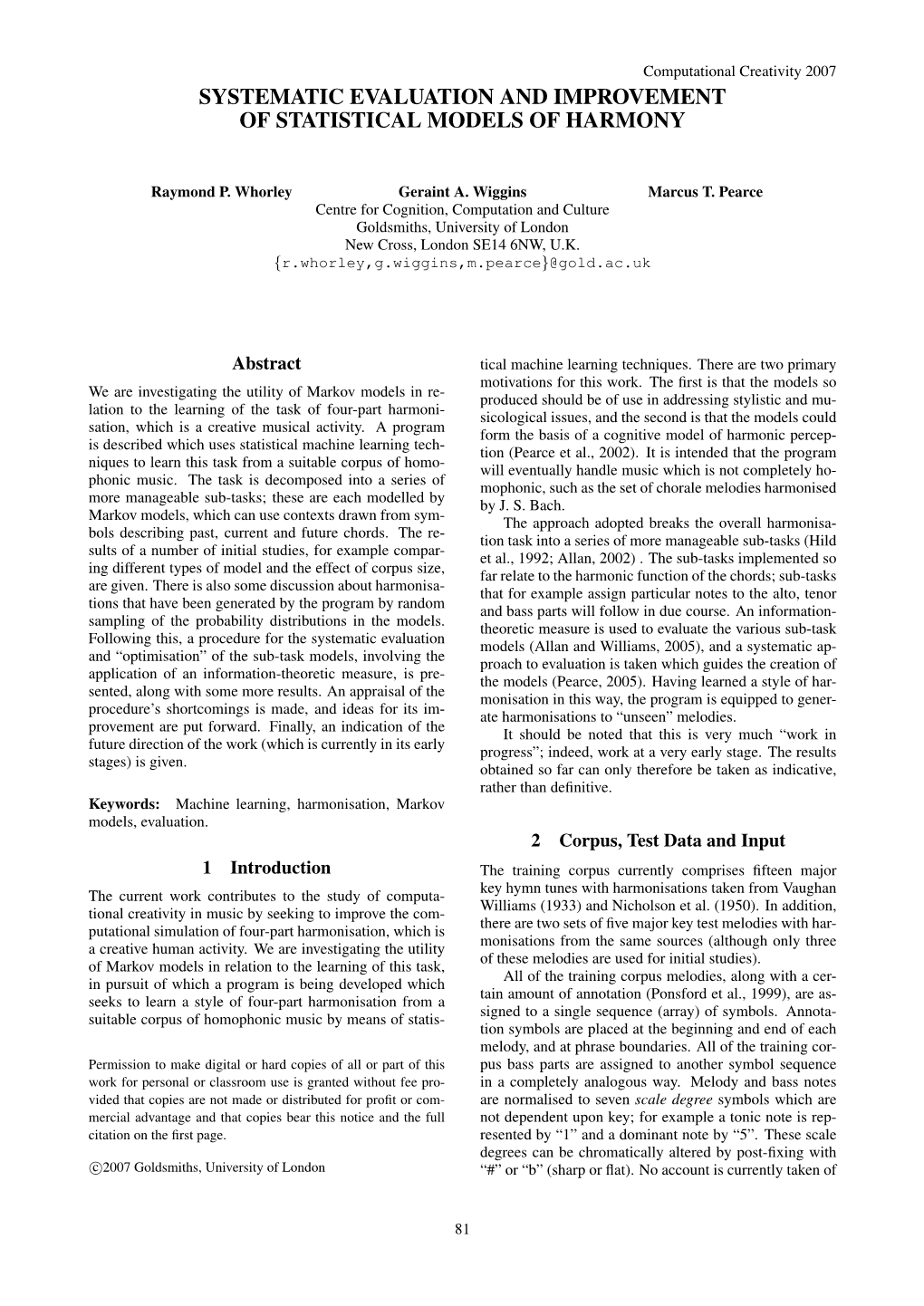 Systematic Evaluation and Improvement of Statistical Models of Harmony