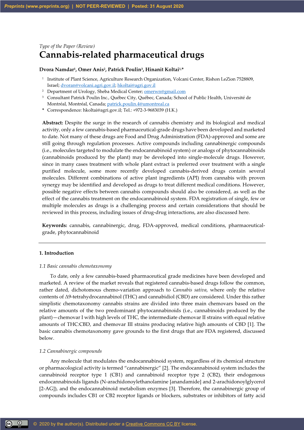 Cannabis-Related Pharmaceutical Drugs