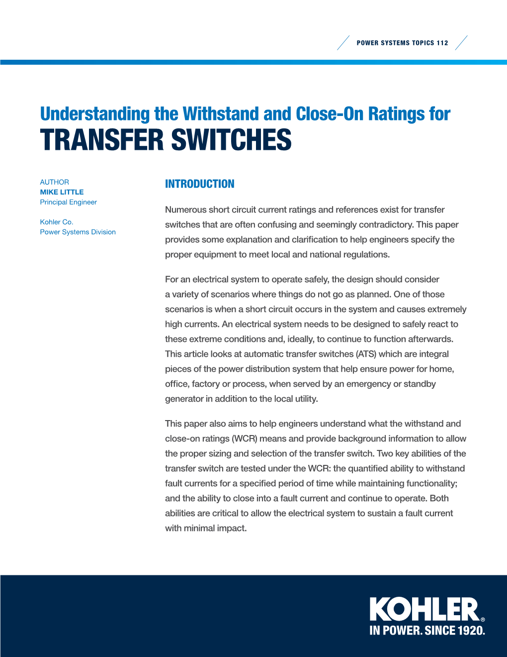 Transfer Switches