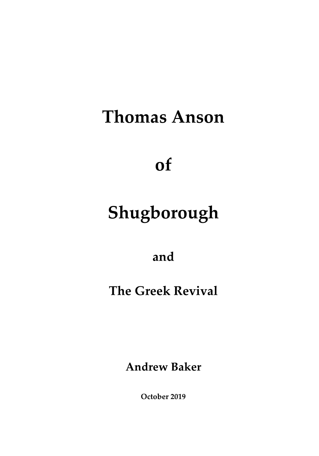 Thomas Anson of Shugborough