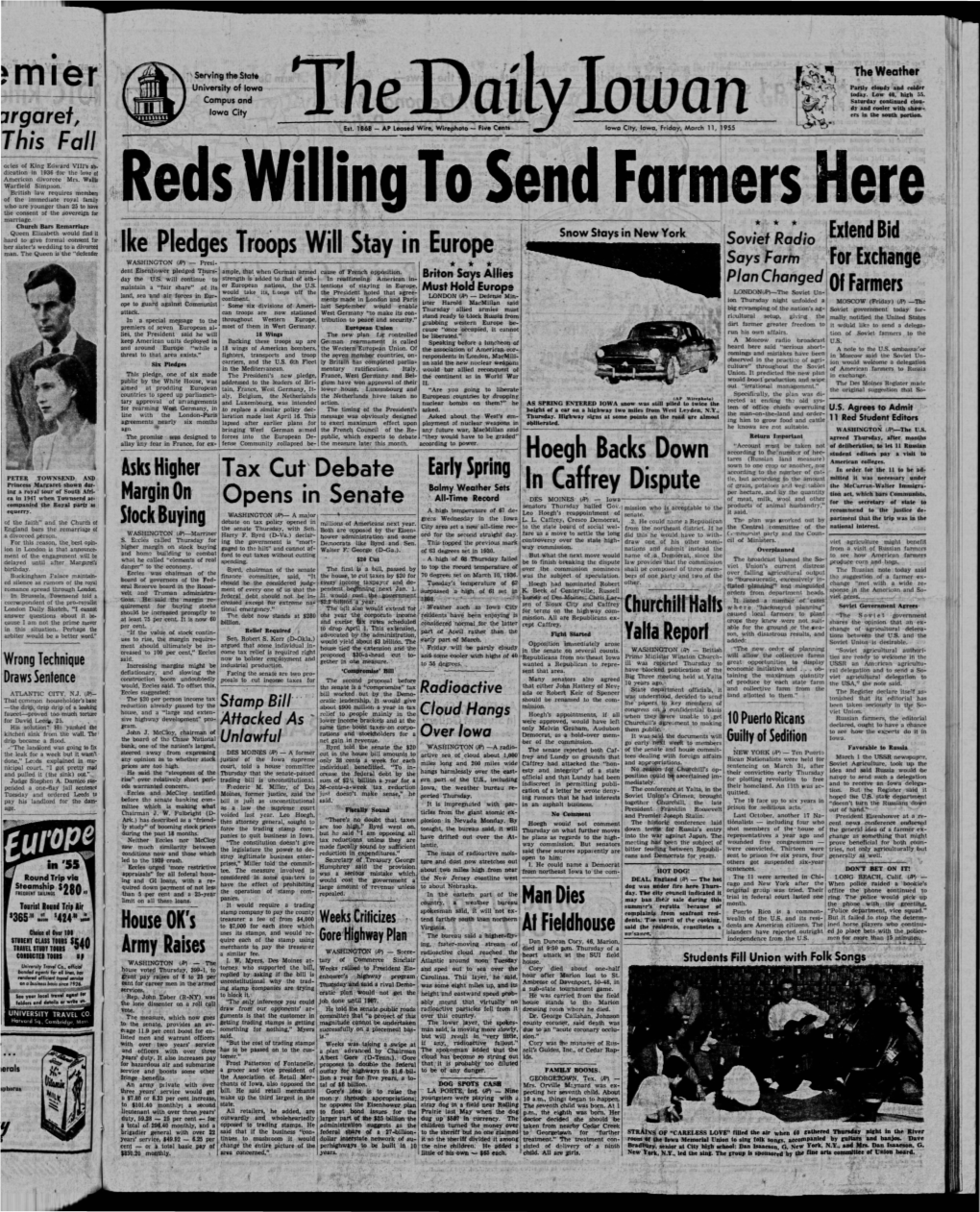 Daily Iowan (Iowa City, Iowa), 1955-03-11