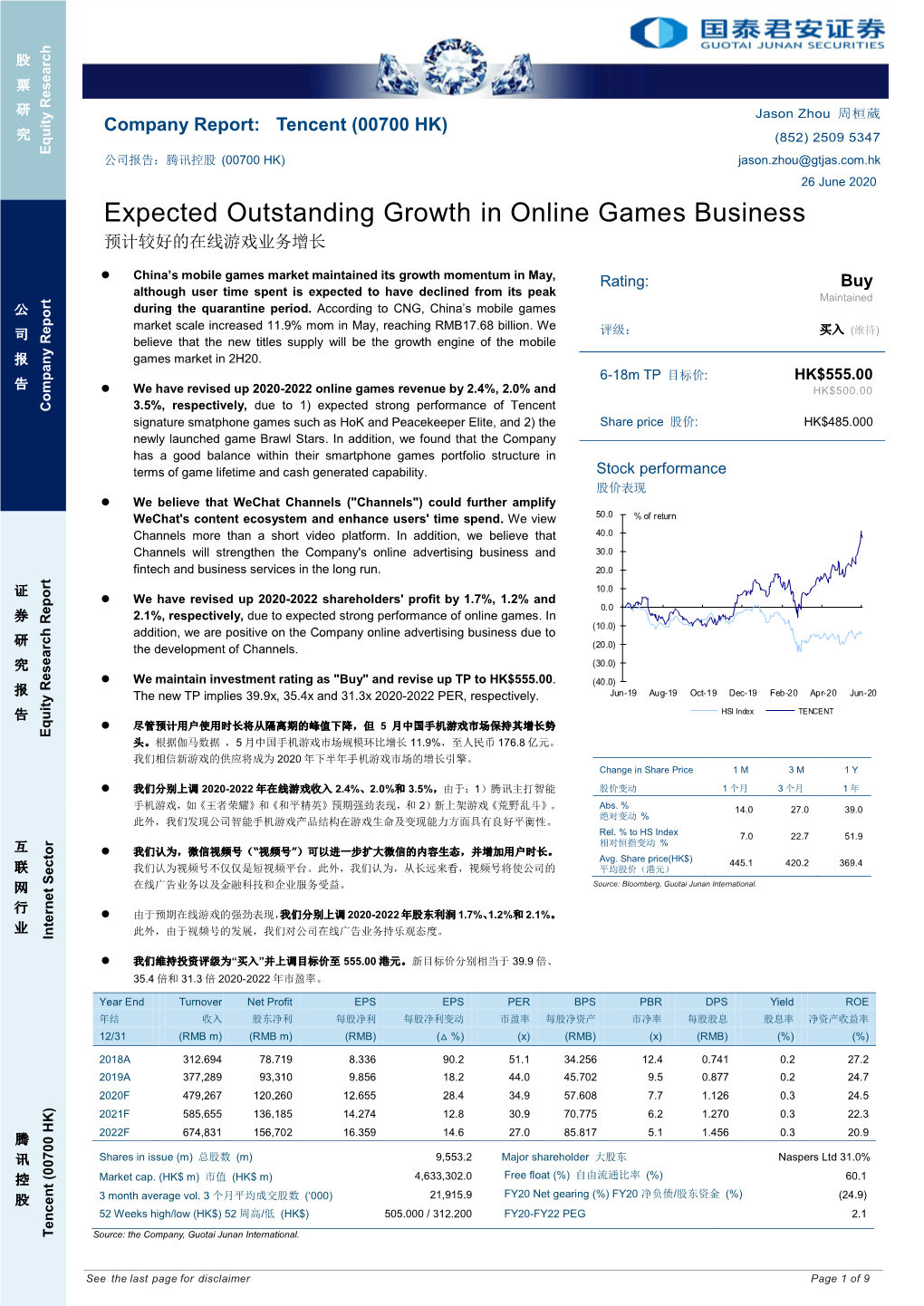Expected Outstanding Growth in Online Games Business