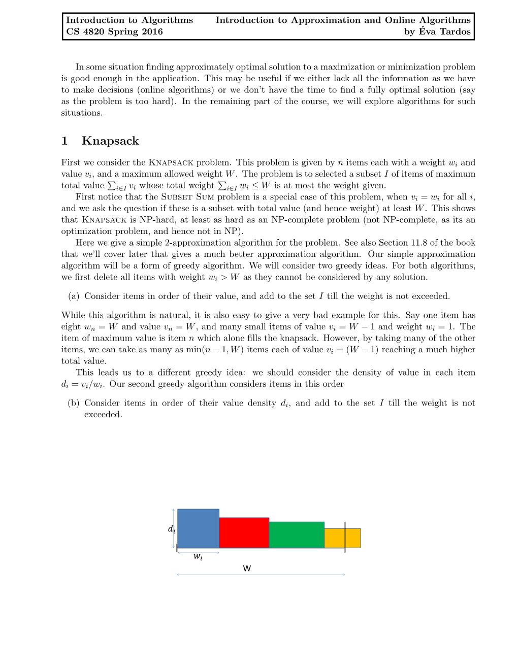 Greedy Approximation Algorithms Notes