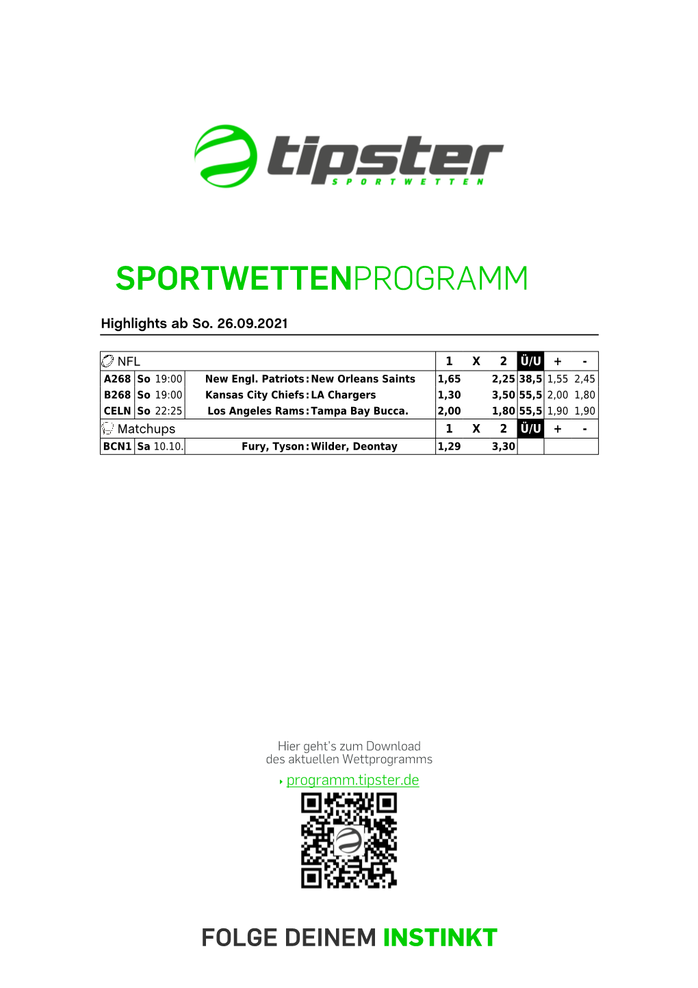 Sportwettenprogramm