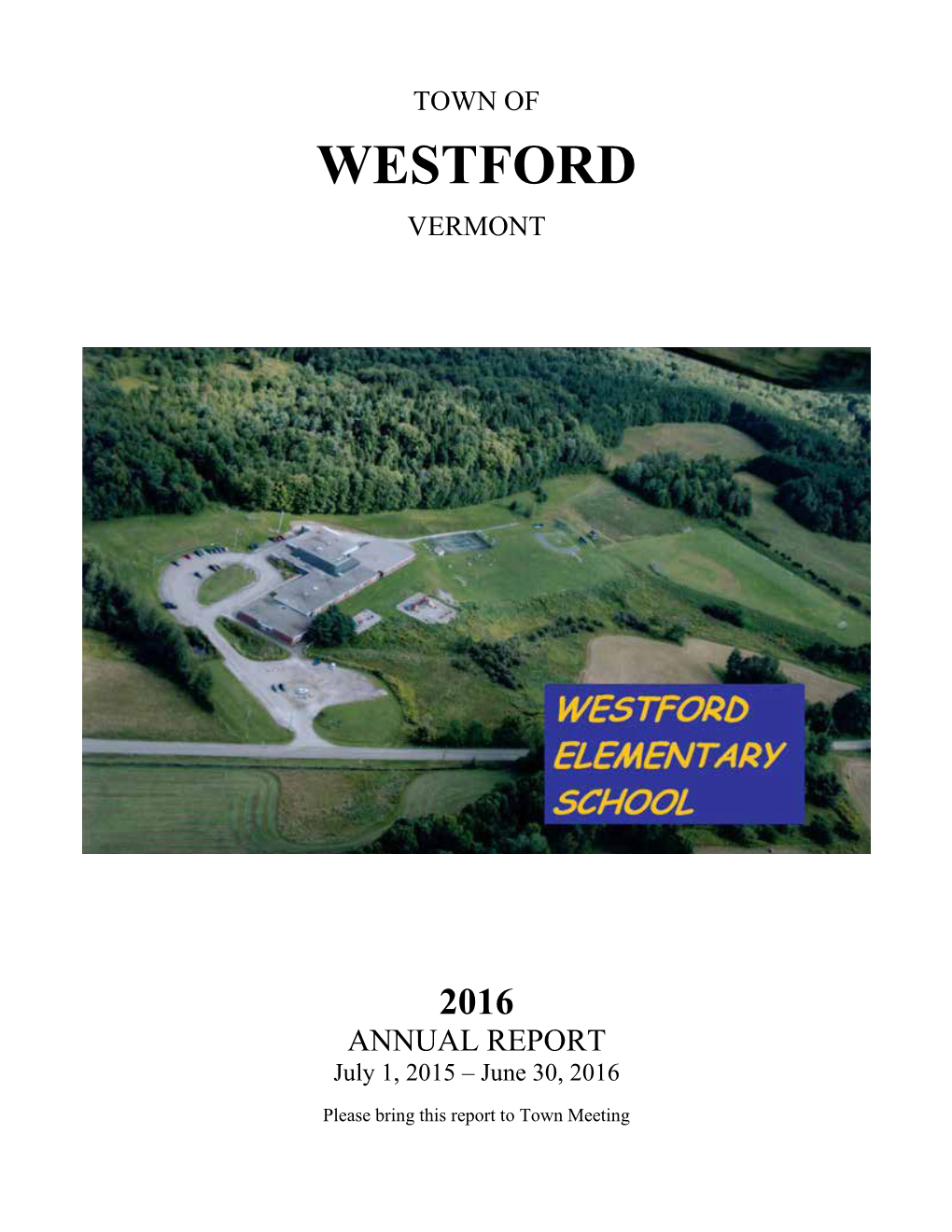 2016 Annual Town Report