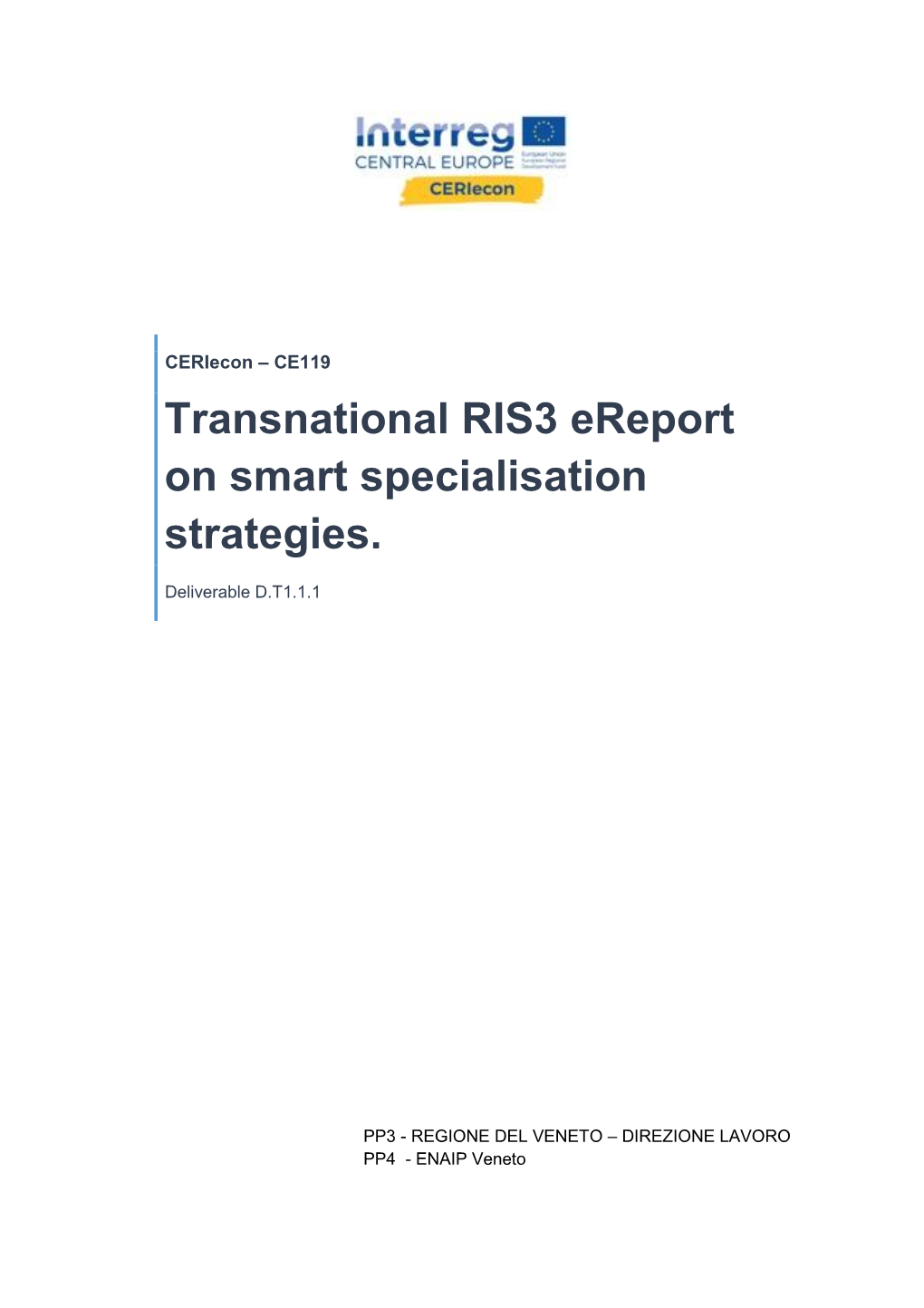 Transnational RIS3 Ereport on Smart Specialisation Strategies
