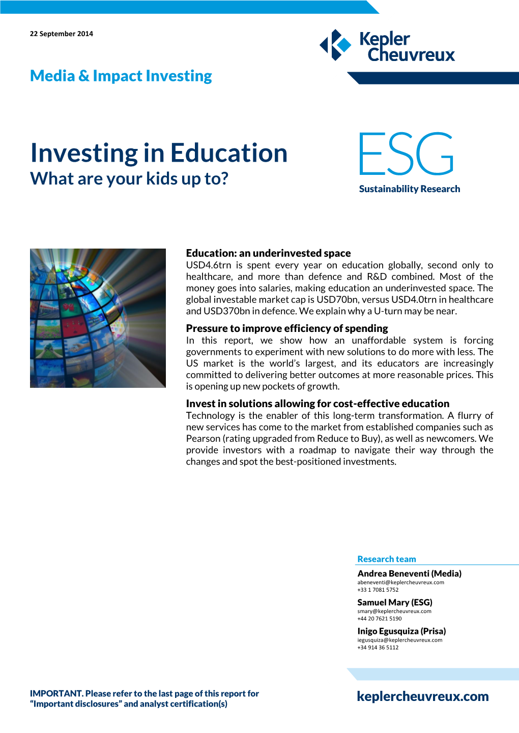 Investing in Education