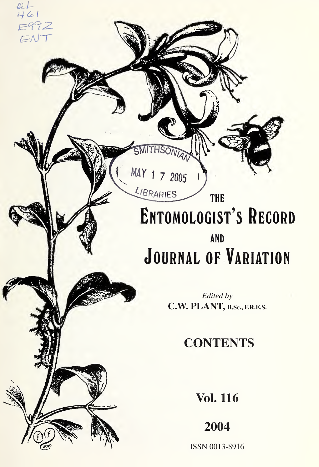 The Entomologist's Record and Journal of Variation