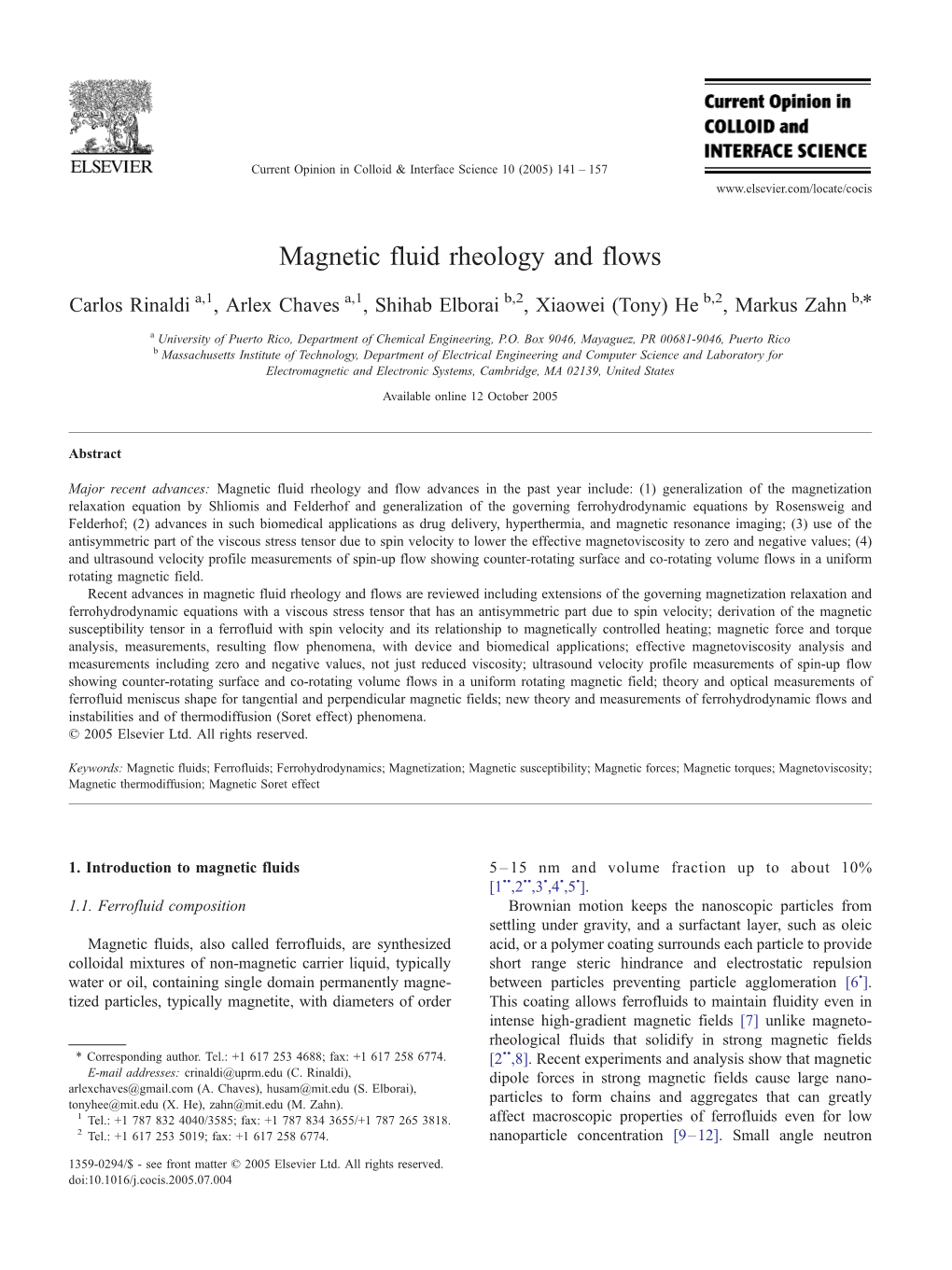 Magnetic Fluid Rheology and Flows