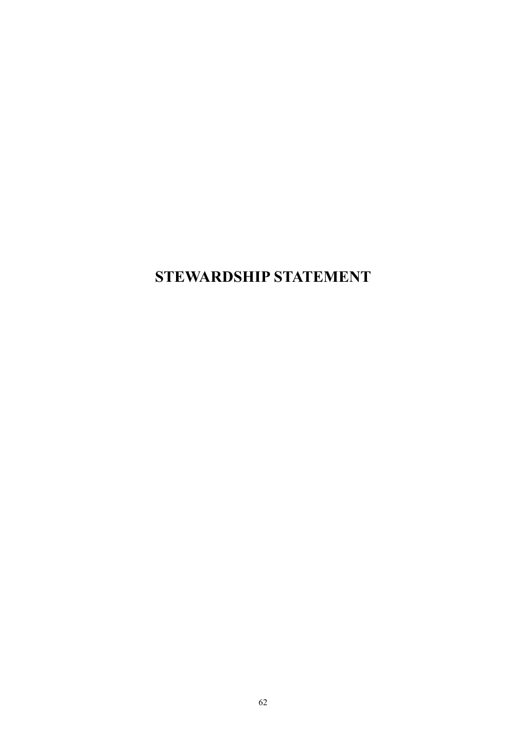 Stewardship Statement