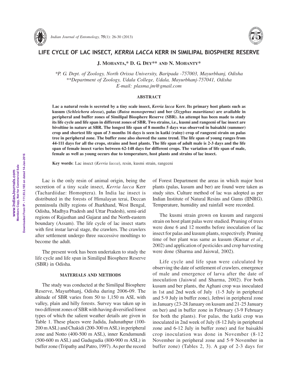 Life Cycle of Lac Insect, Kerria Lacca Kerr In