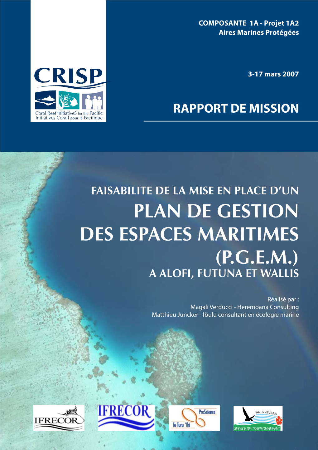 Plan De Gestion Des Espaces Maritimes (P.G.E.M.) a Alofi, Futuna Et Wallis