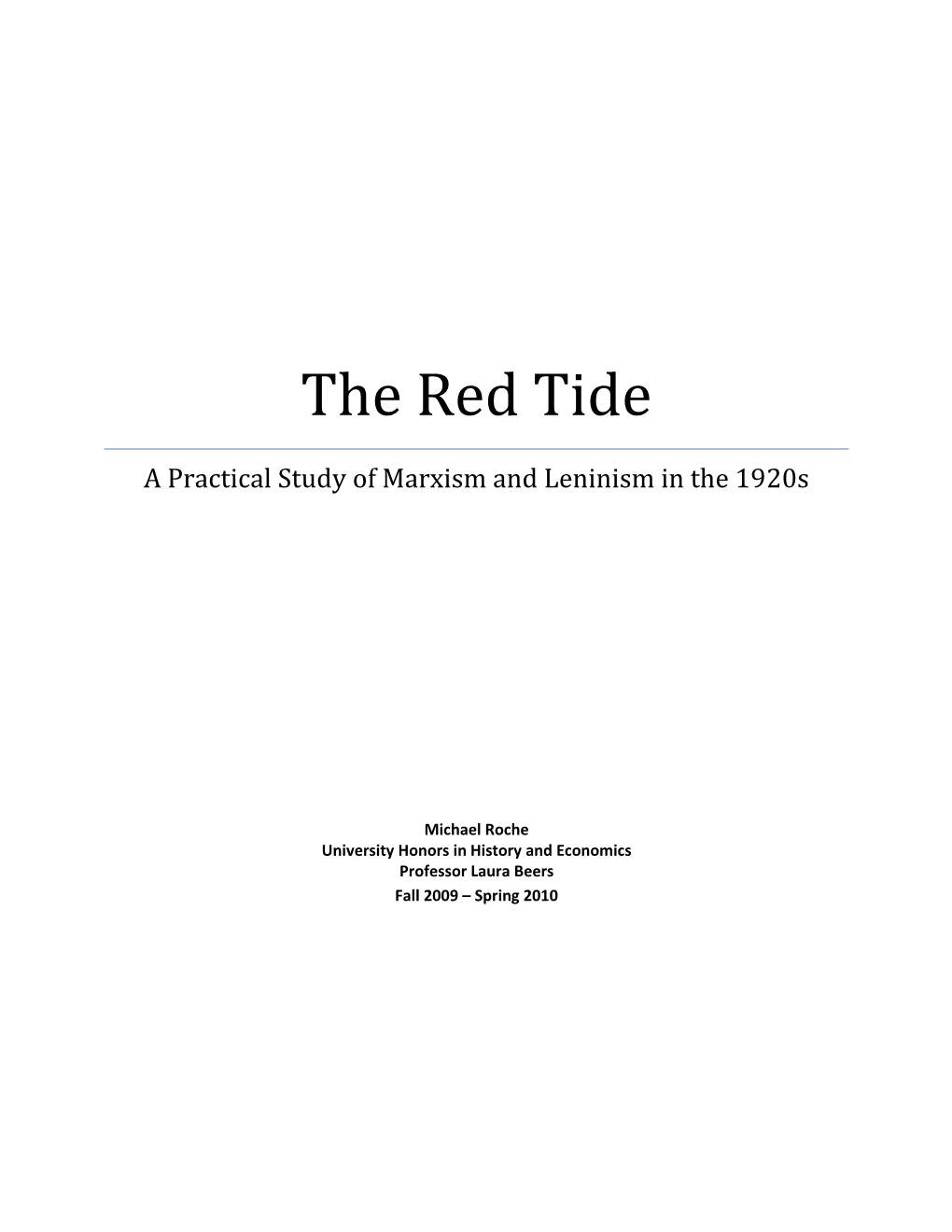 The Red Tide