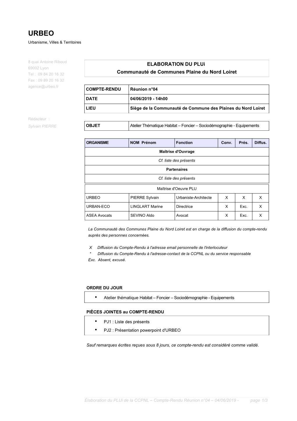 ELABORATION DU Plui Communauté De Communes Plaine