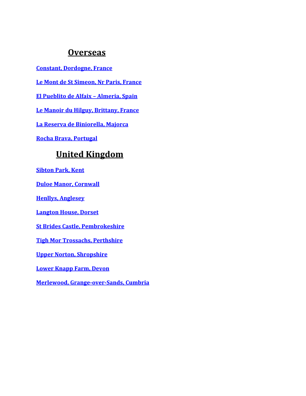 Overseas United Kingdom