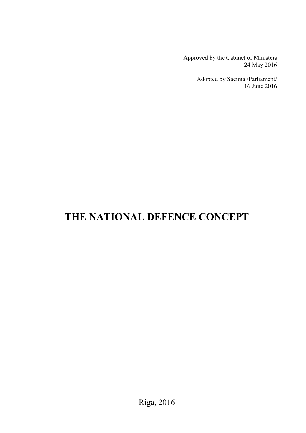 The National Defence Concept