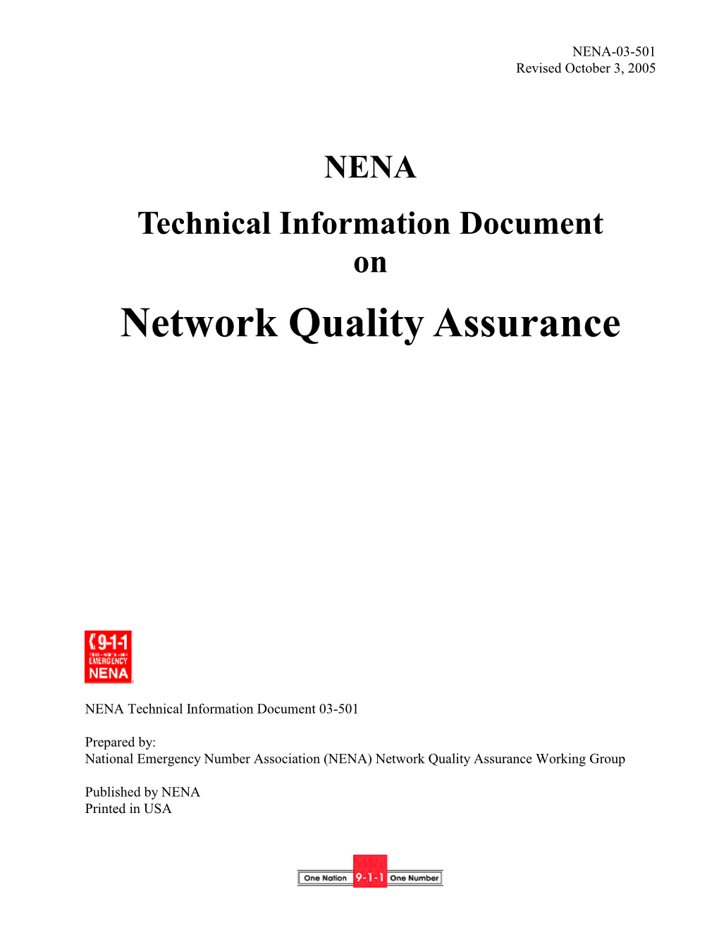 Network Quality Assurance