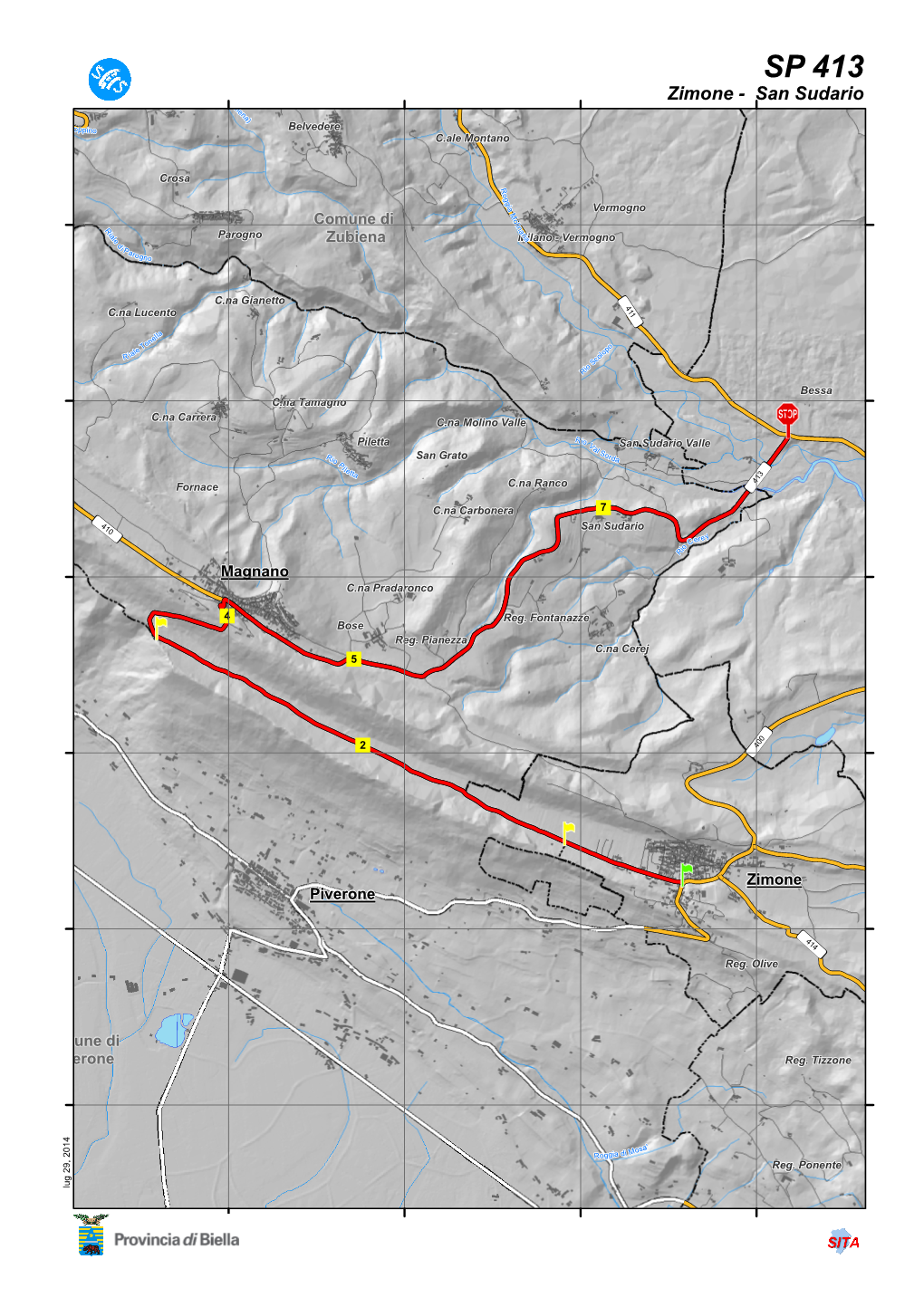 SP 413 Zimone - San Sudario U B Ie N a ) Ioppino Belvedere C.Ale Montano
