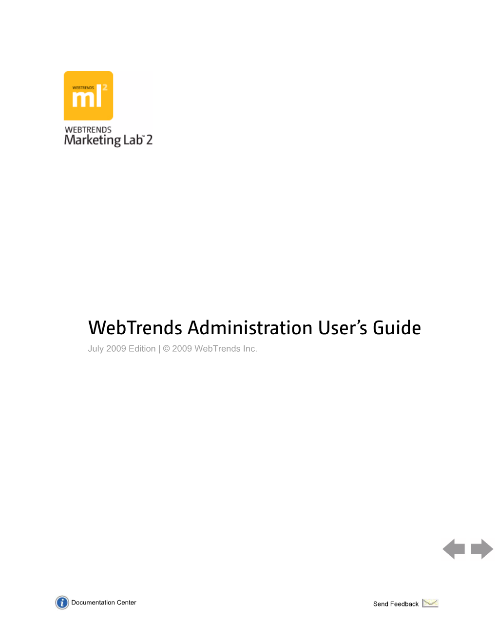 Webtrends Administration User's Guide