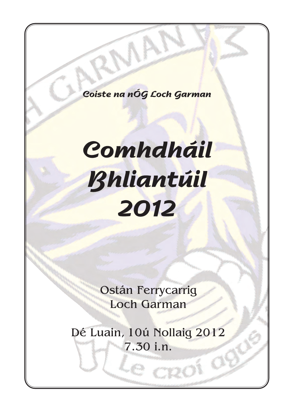 Comhdháil Bhliantúil 2012