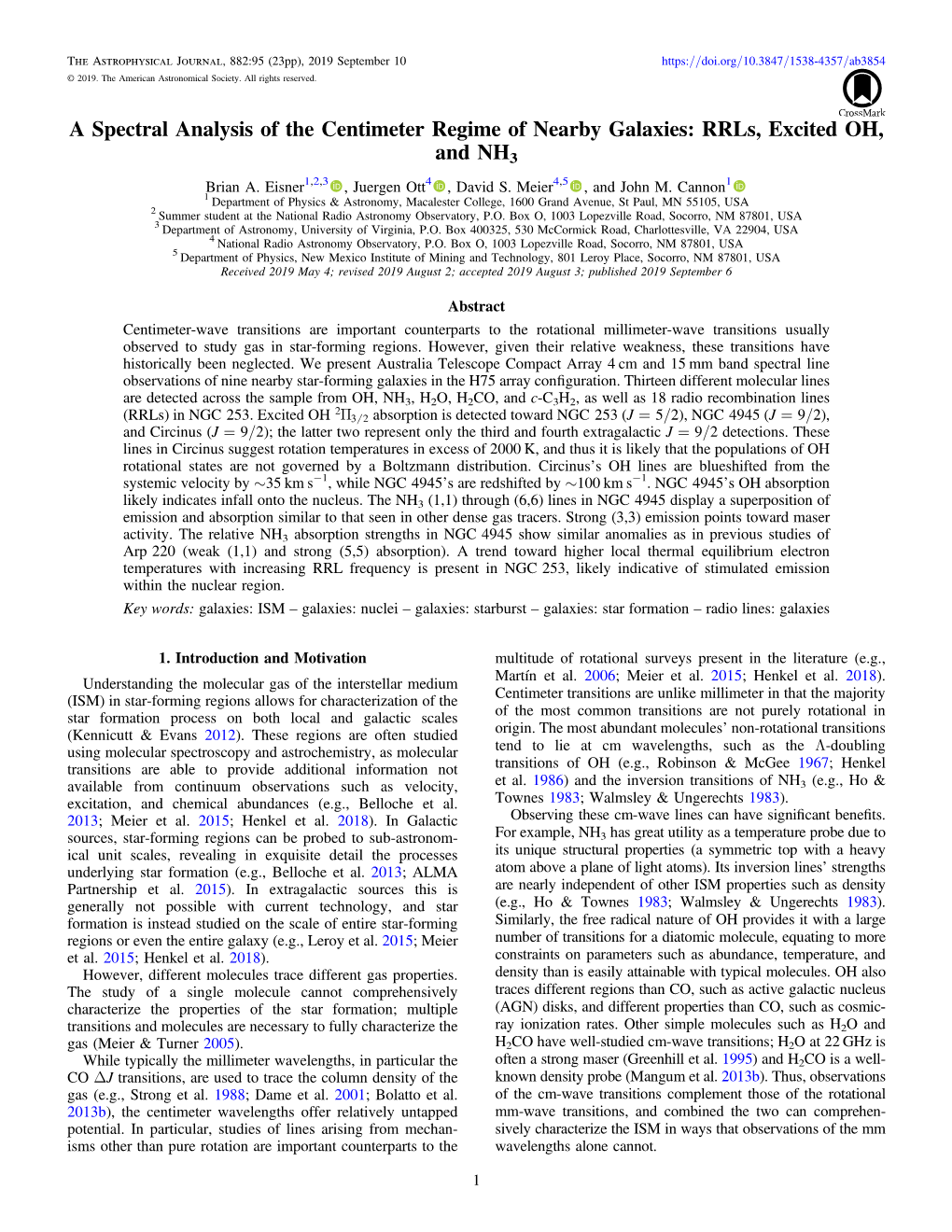 A Spectral Analysis of the Centimeter Regime of Nearby Galaxies: Rrls, Excited OH, and NH3 Brian A