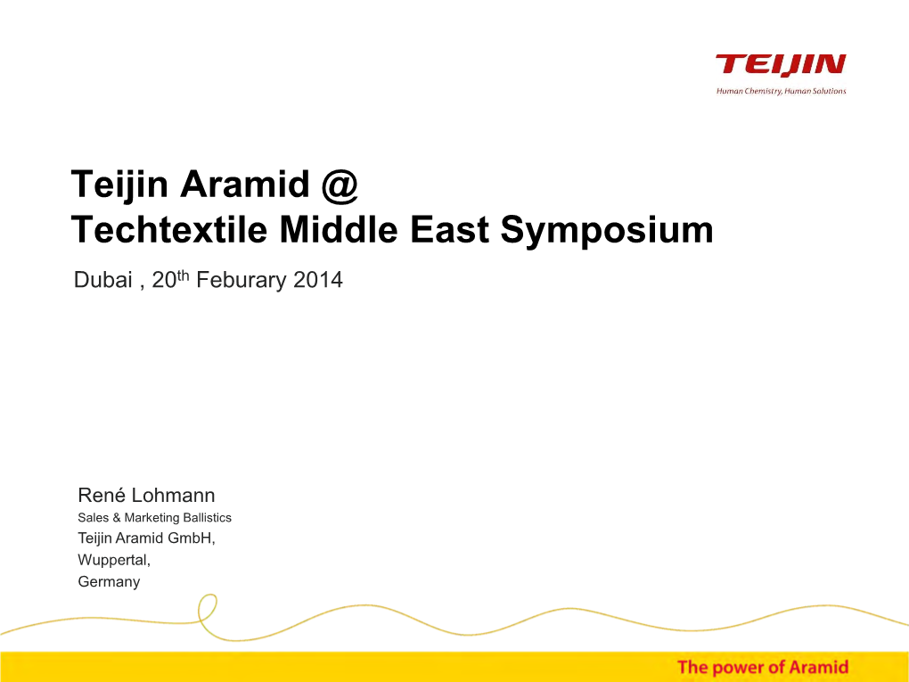 The World of Teijin Aramid