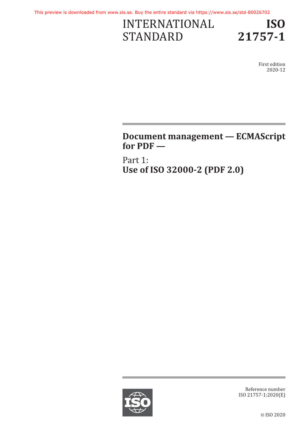 International Standard Iso 21757-1:2020(E)