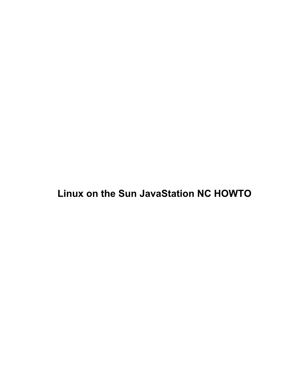 Javastation-HOWTO