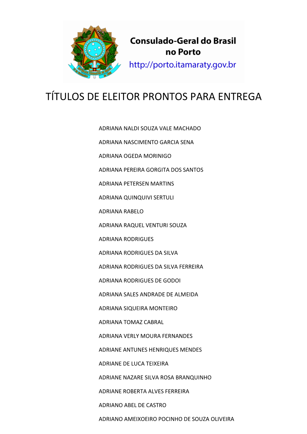 Títulos De Eleitor Prontos Para Entrega