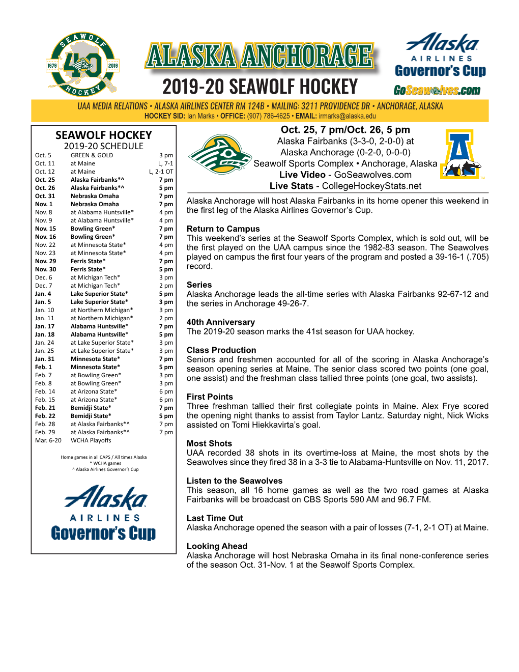 SEAWOLF HOCKEY Oct