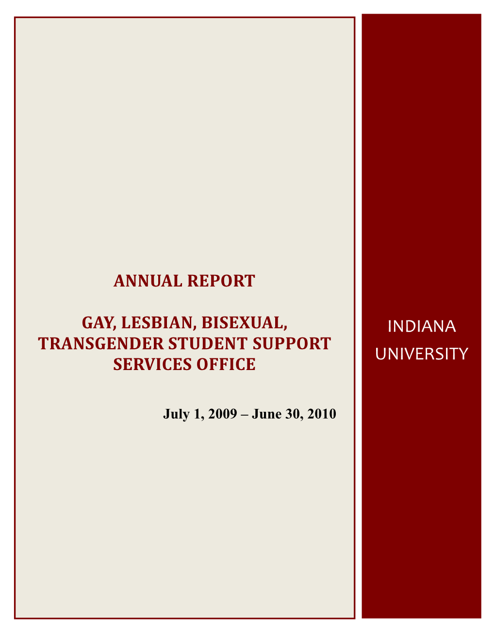 ANNUAL REPORT Gay, Lesbian, Bisexual