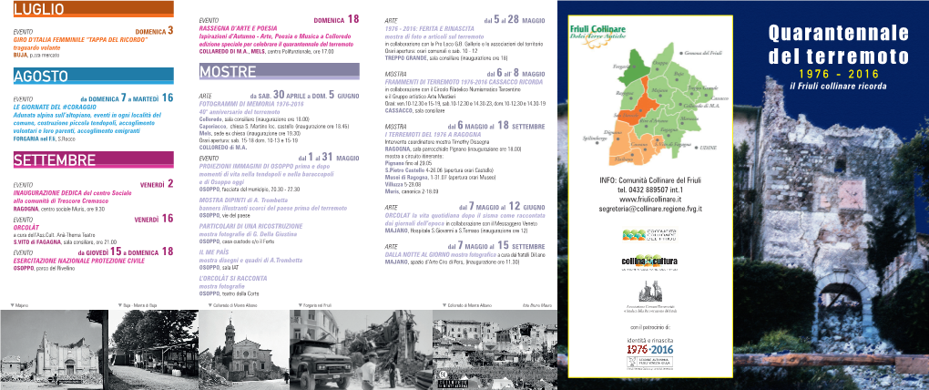 Quarantennale Del Terremoto in Collaborazione Con La Pro Loco G.B