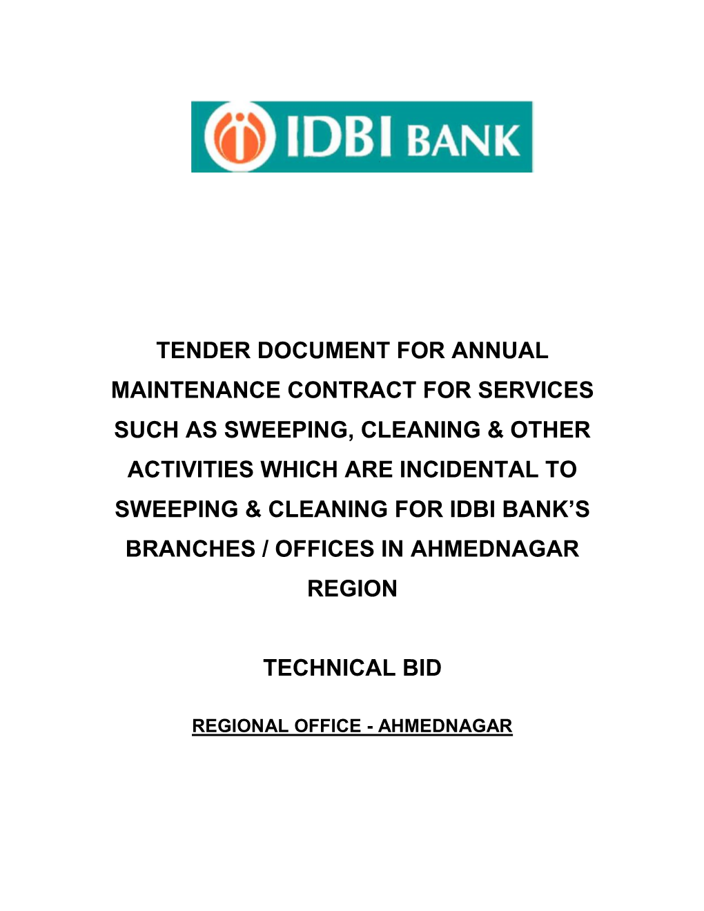 Tender Document for Annual Maintenance Contract For