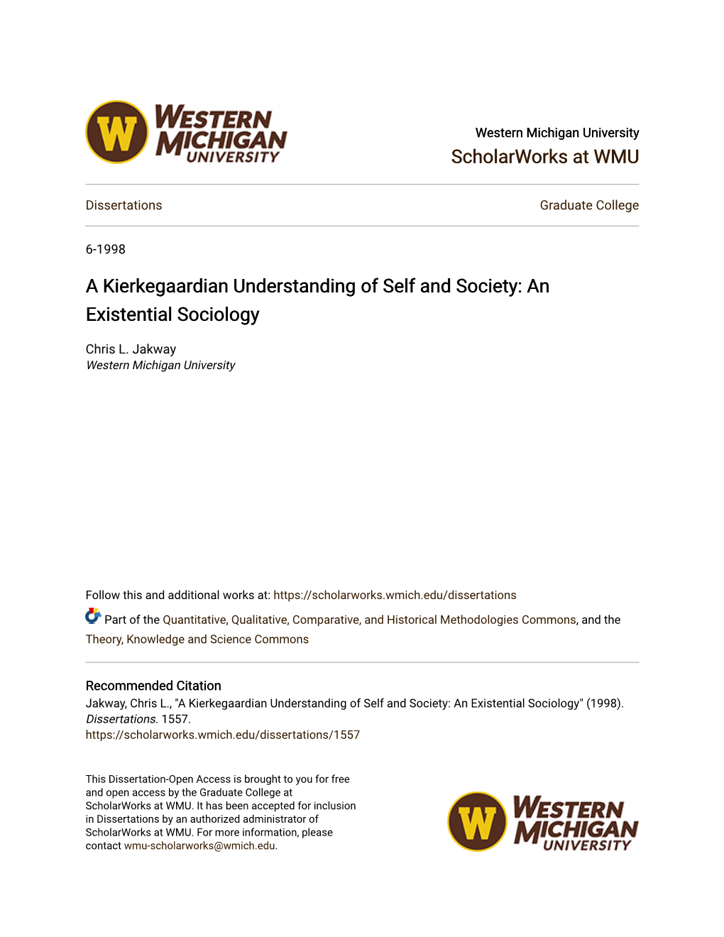 A Kierkegaardian Understanding of Self and Society: an Existential Sociology