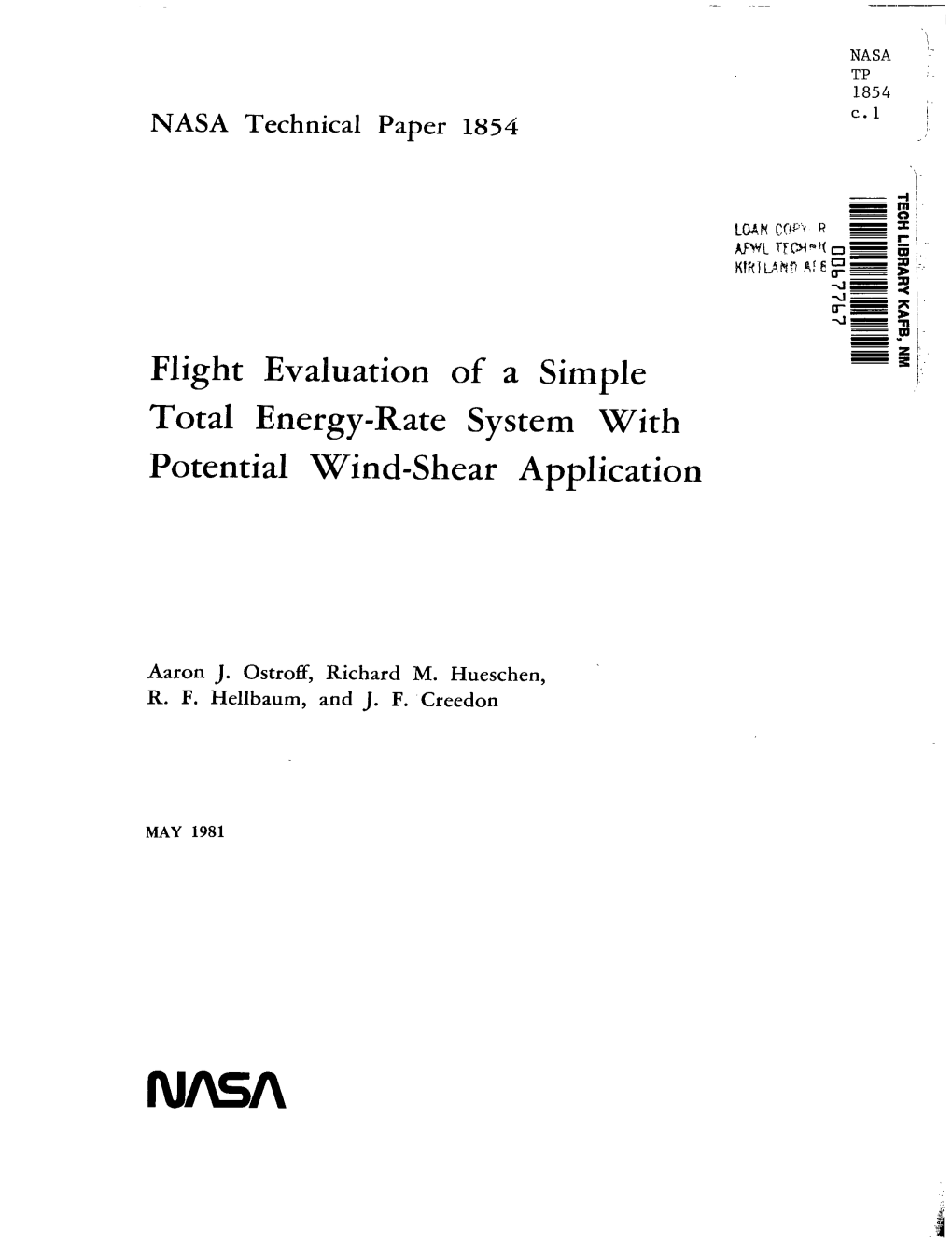 Flight Evaluation of a Simple Total Energy-Rate System with Potential Wind-Shear Application