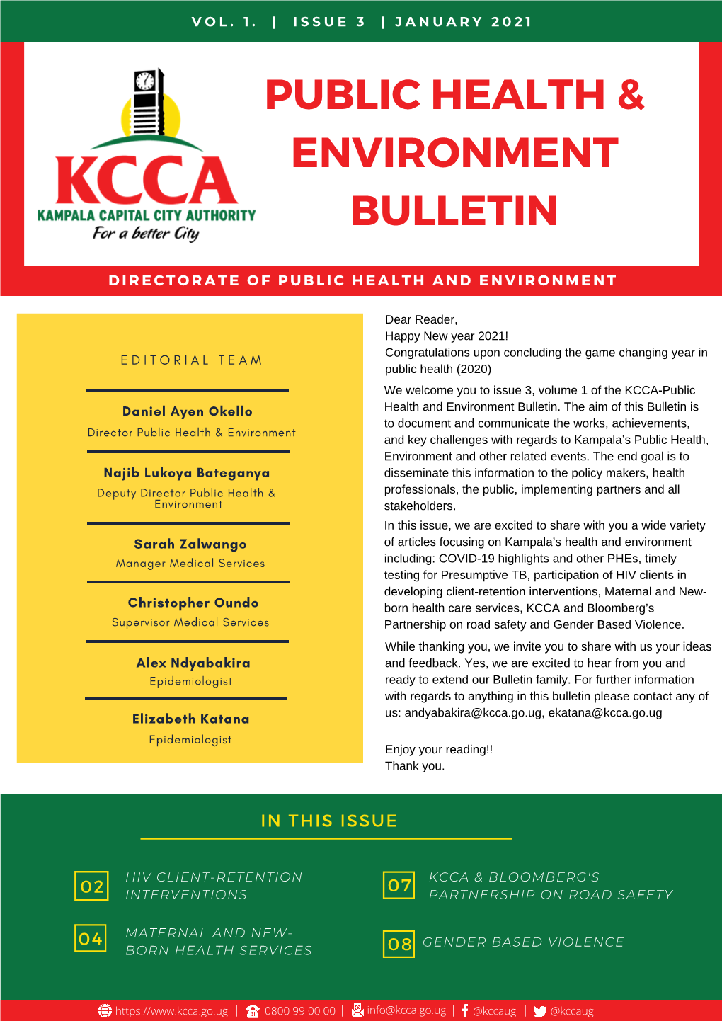 Public Health Environment Bulletin