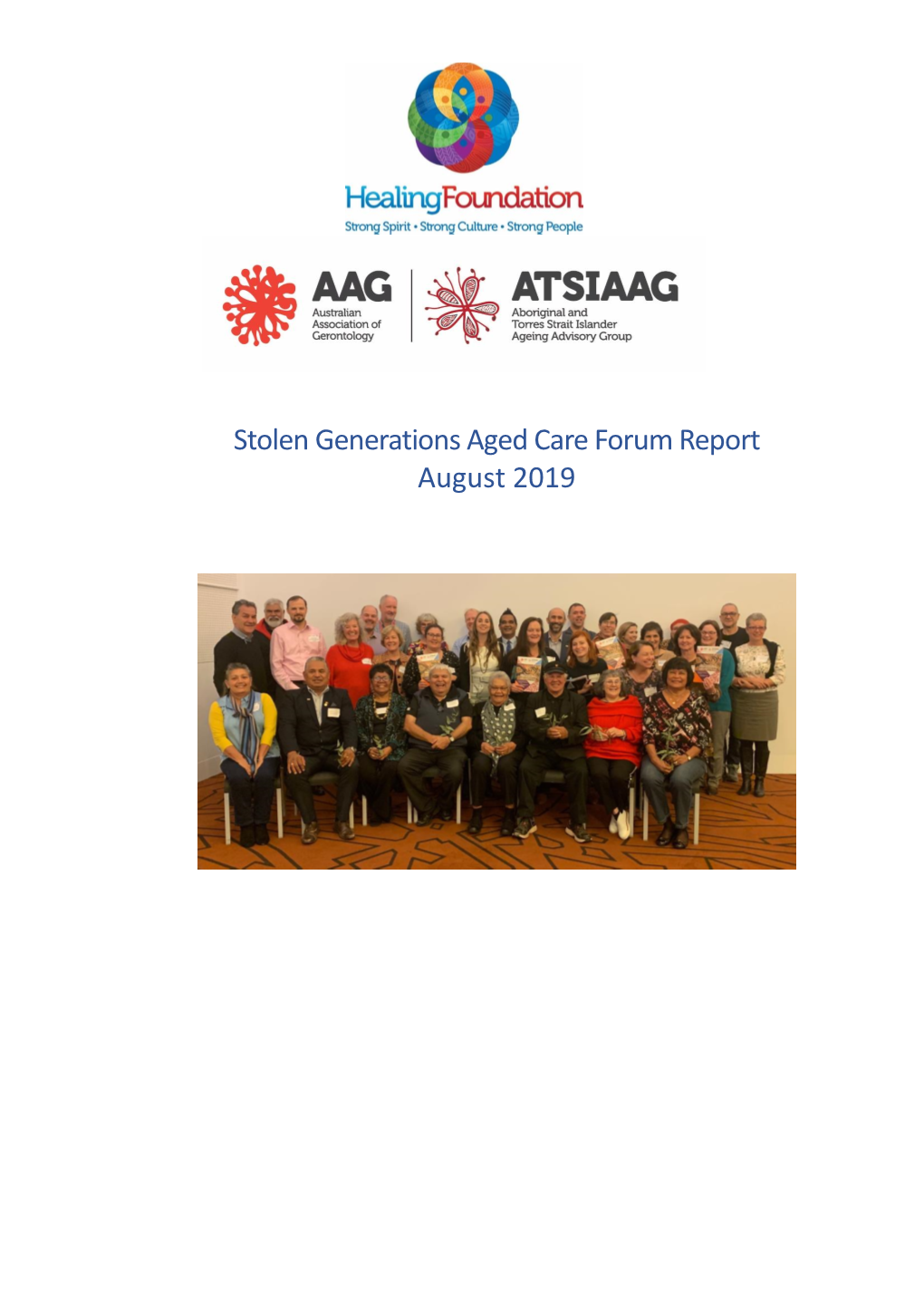 Stolen Generations Aged Care Forum Report August 2019