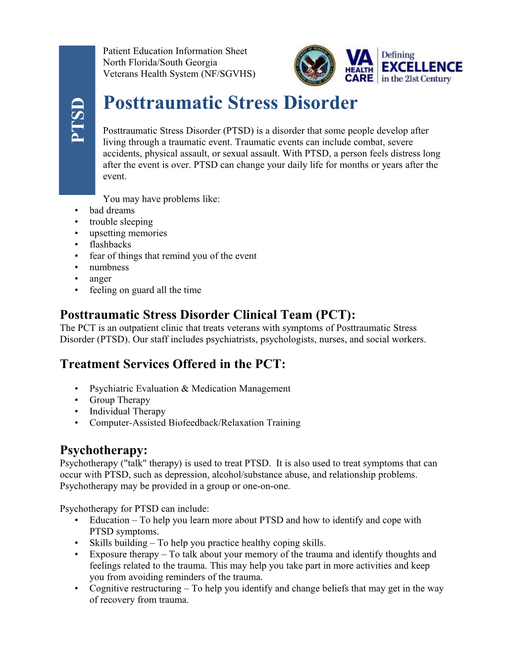 Post Traumatic Stress Disorder