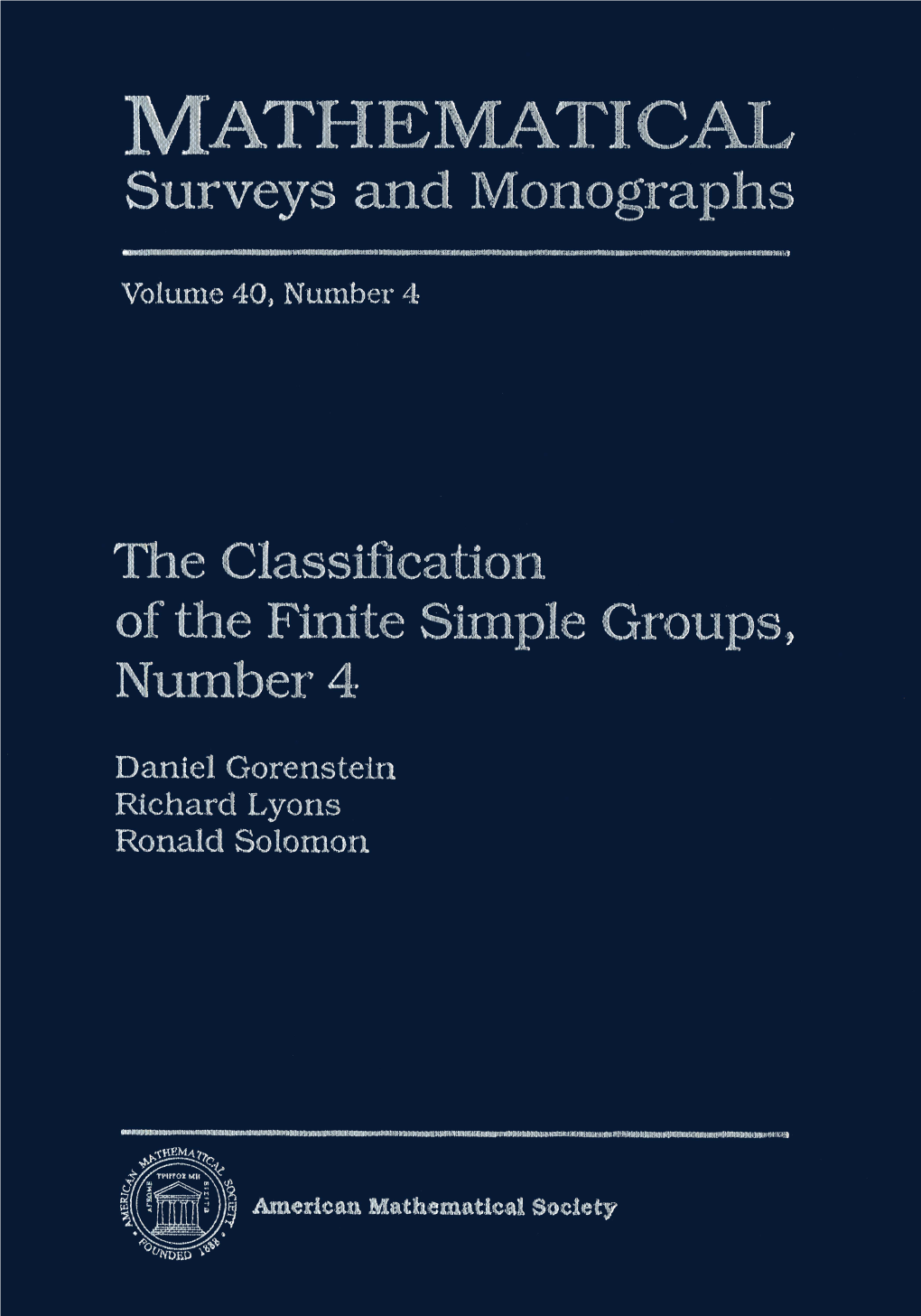 The Classification of the Finite Simple