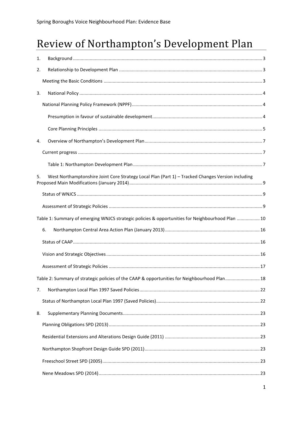 Review of Northampton's Development Plan